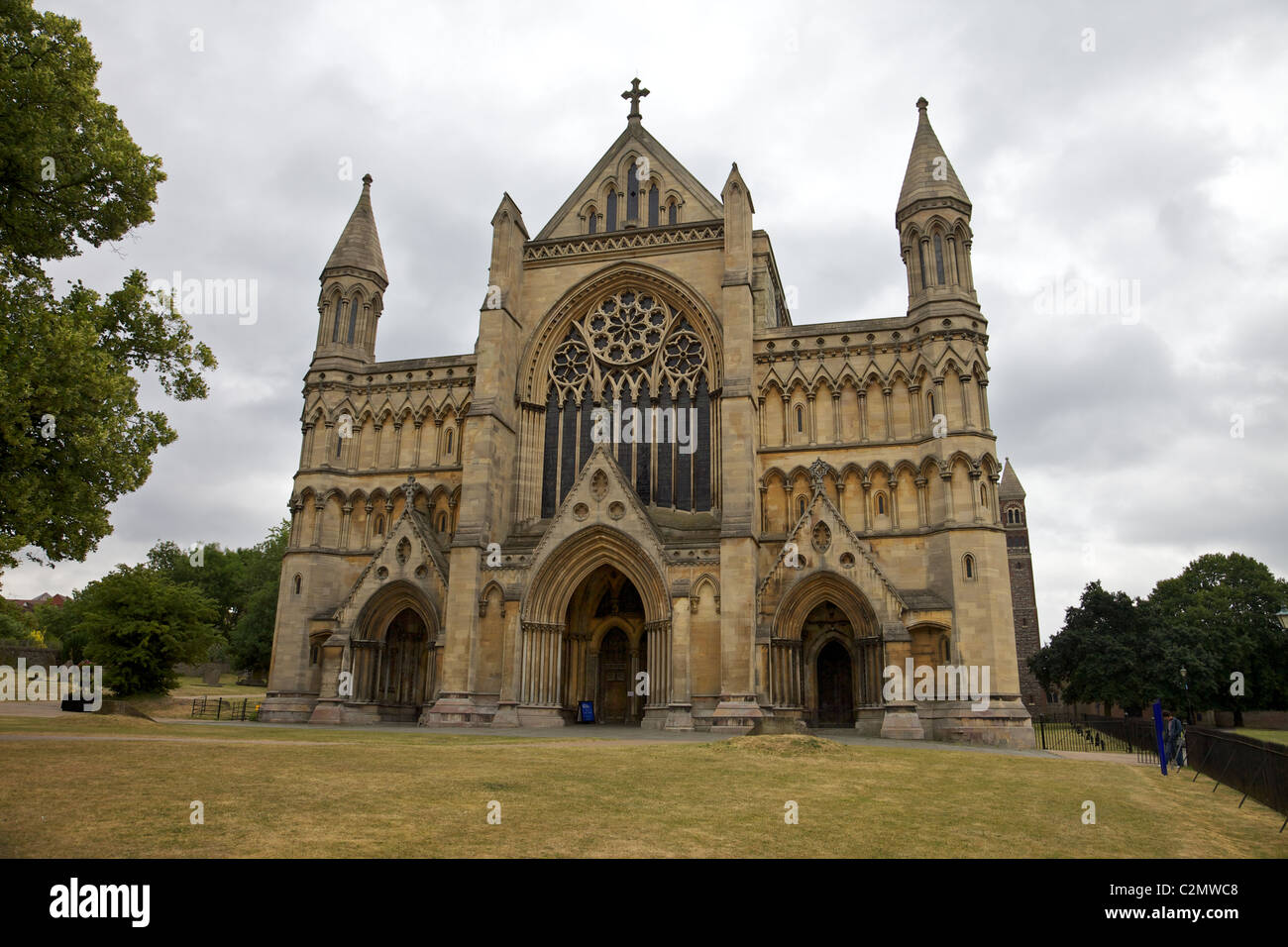 St Albans Abbey, Hertfordshire, Inghilterra Foto Stock