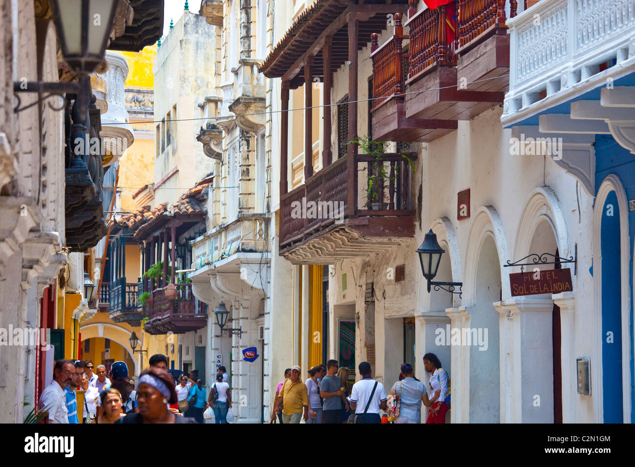 Città vecchia, Cartagena, Colombia Foto Stock