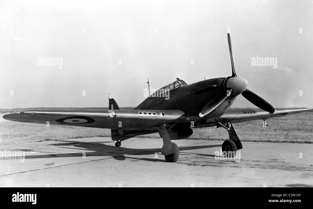 Hawker Hurricane è un britannico a singola sede degli aerei da caccia Foto Stock