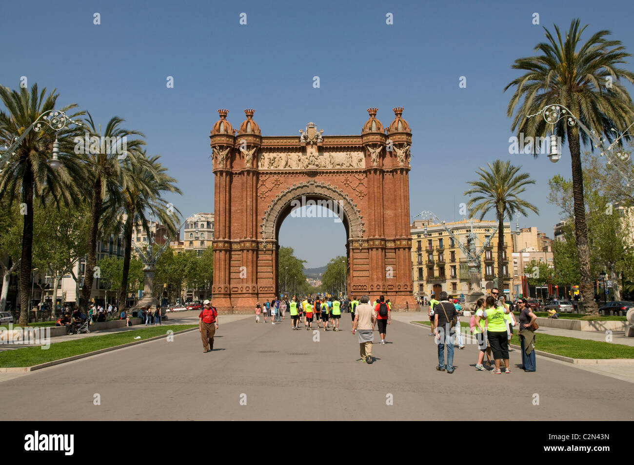 L'Arc de Triomf a Barcellona, la Catalogna in Spagna Foto Stock