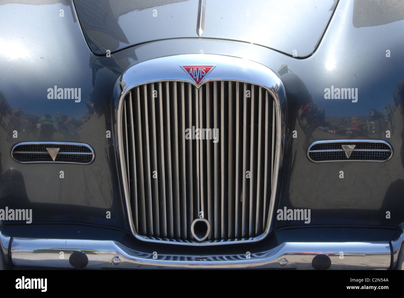 Classic car società mostrano un dettaglio di Alvis auto d'epoca Foto Stock