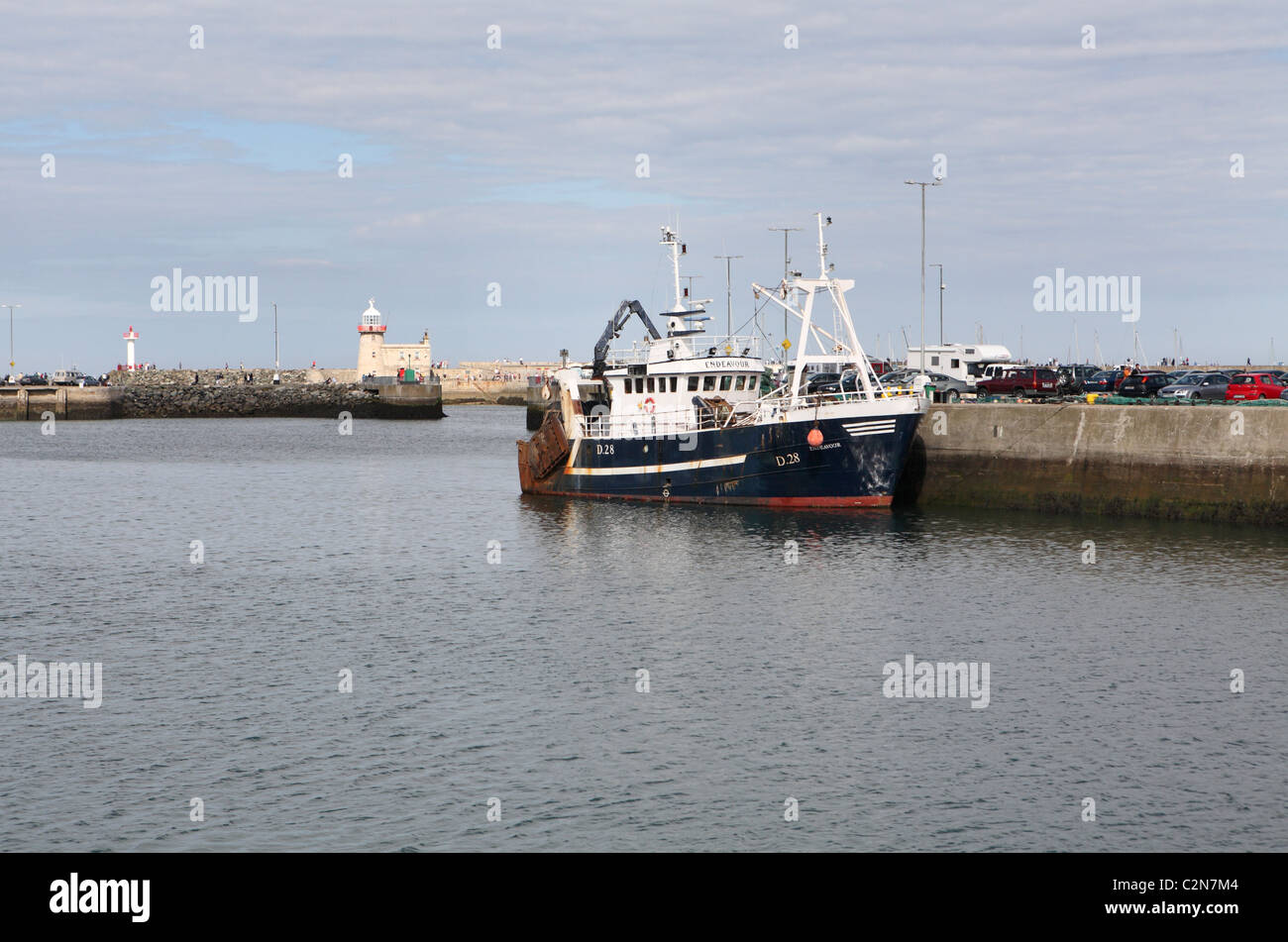 Barca da pesca di howth harbour sud Irlanda Foto Stock