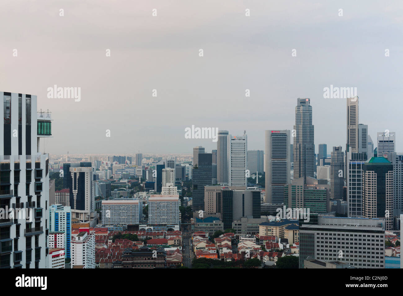 Pinnacle@Duxton, Singapore. Pinnacle@Duxton ha sette, 50 piani di torri e è più alte del mondo alloggiamento pubblico edificio. Foto Stock