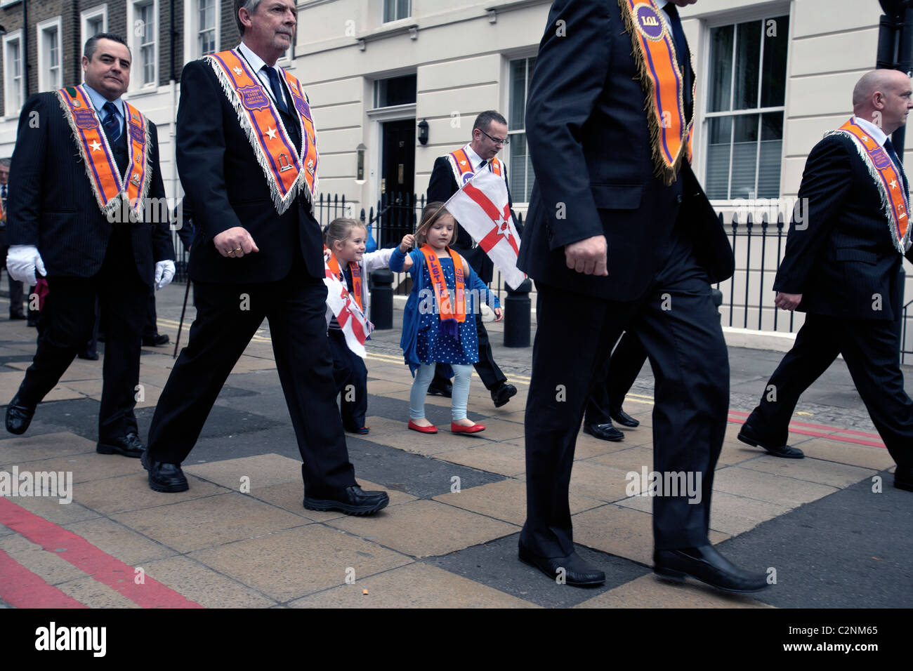 Londra ordine arancione parade Foto Stock