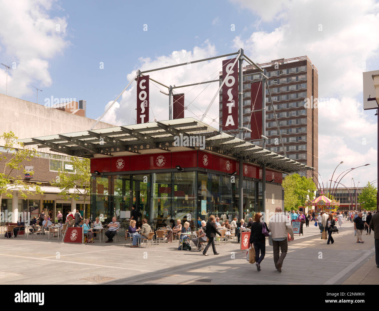 Basildon, Town Square Shopping area Foto Stock