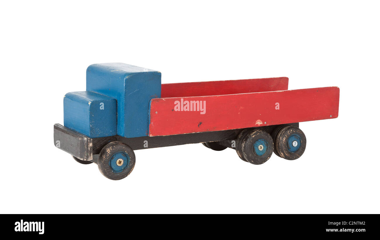 Vintage giocattolo di legno - carrello in casa Foto Stock