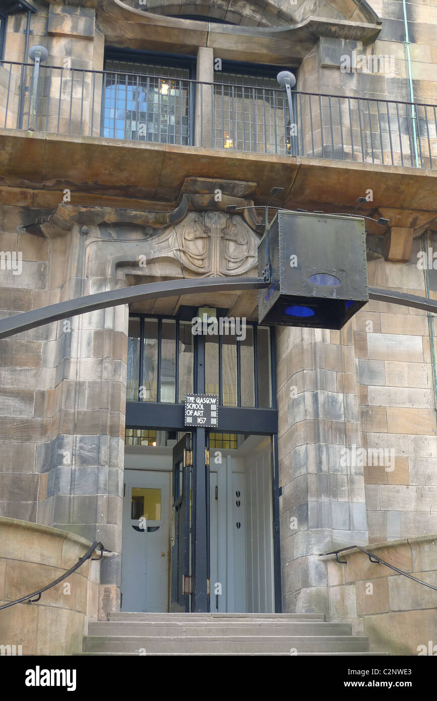 Il Charles Rennie Mackintosh progettato Glasgow School of Art, a Glasgow in Scozia. Foto Stock
