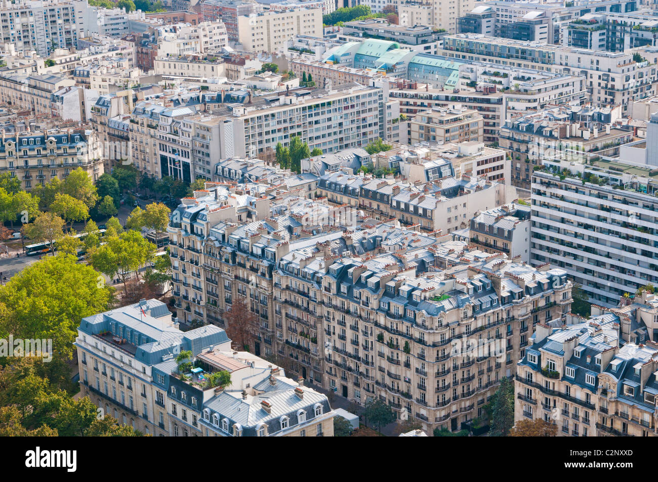 Antenna vista panoramica di Parigi Foto Stock