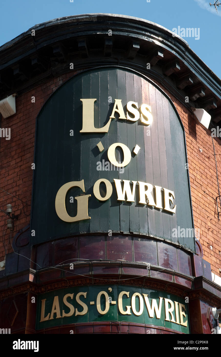 Lass 'o' Gowrie iconico Manchester pub.Real ale,pub grub e musica dal vivo Foto Stock