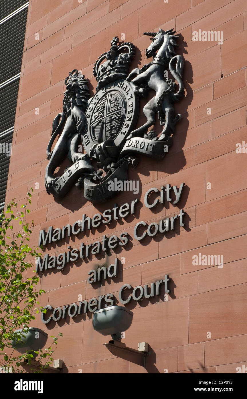 Manchester City Pretura e dai coroner Office, il centro città di Manchester. Foto Stock