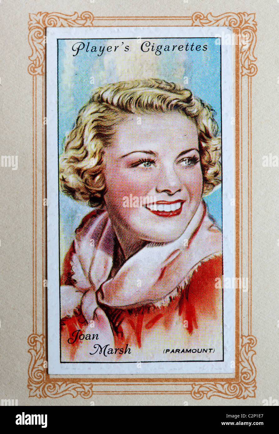 Vintage Joan Marsh attrice giocatori carta di sigaretta Foto Stock