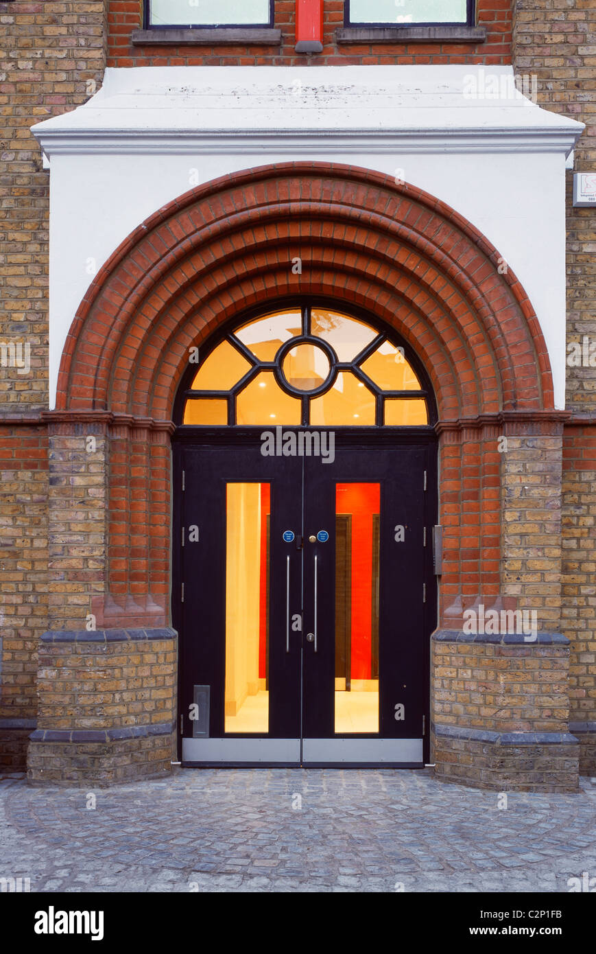 Teatro dell'Opera Nazionale Studios di Londra. Dettaglio della porta. Foto Stock