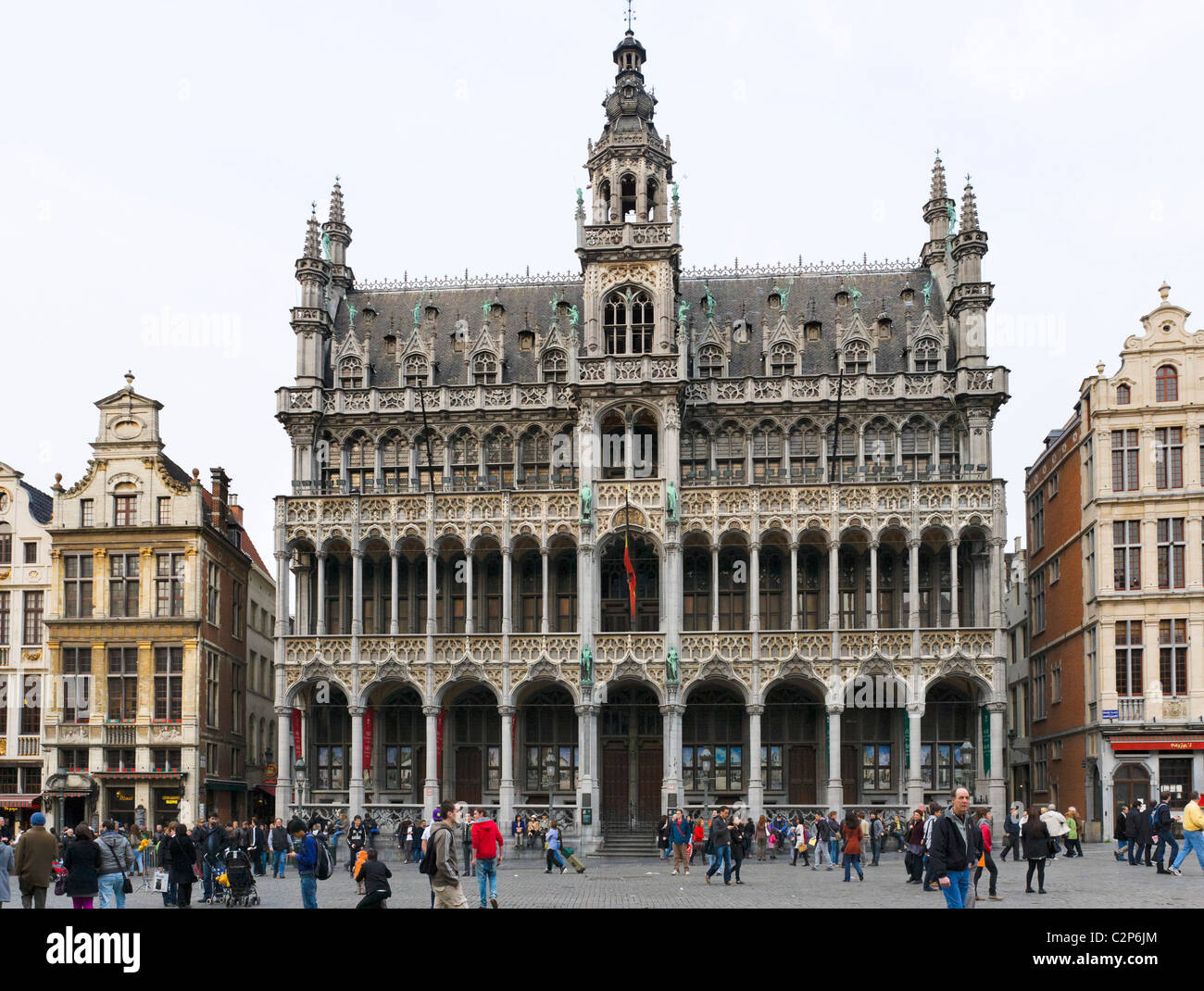 La Maison du Roi nella Grand Place (Piazza Principale), Bruxelles, Belgio Foto Stock