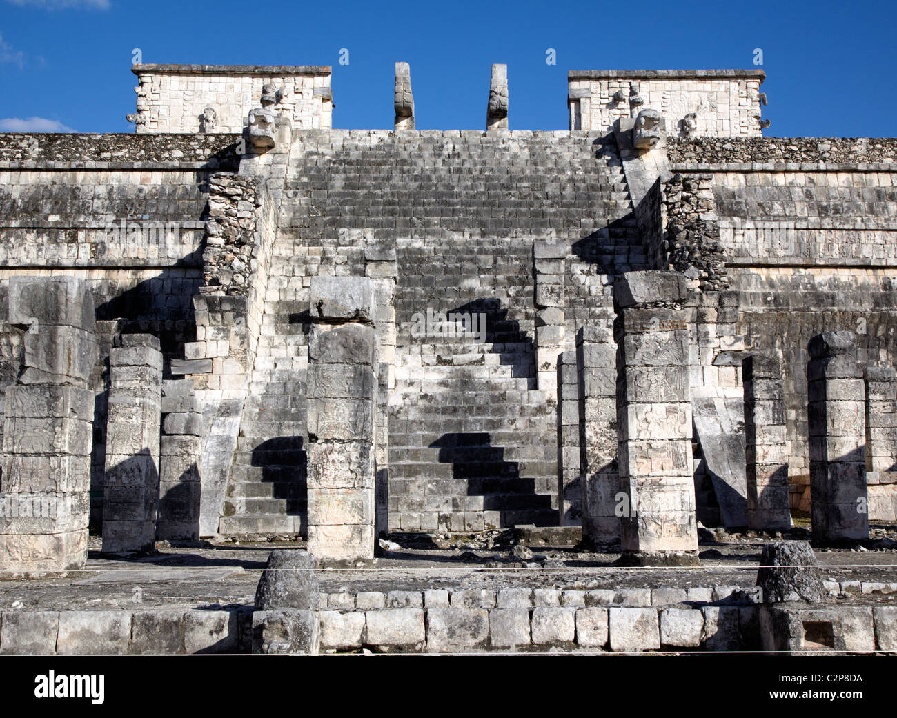 Tempio a Chichen Itza rovine Maya Messico Foto Stock