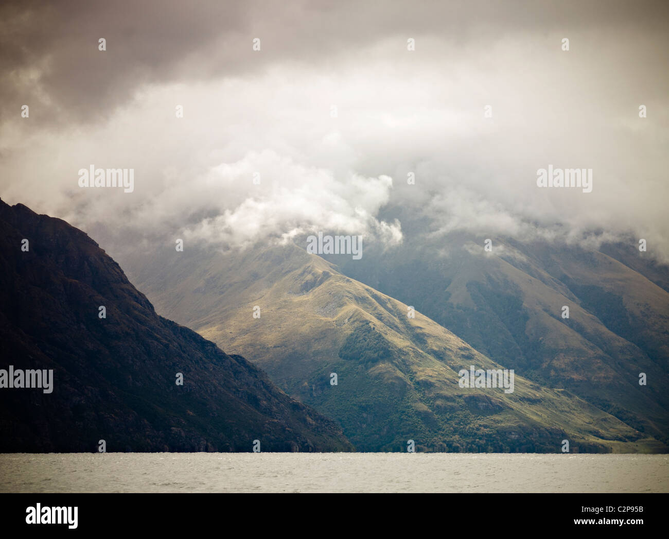 Tempesta su il Remarkables vicino a Queenstown, Nuova Zelanda Foto Stock