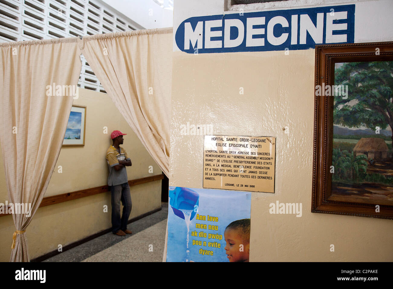 Ospedale di Léogâne, Haiti un anno dopo il terremoto Foto Stock