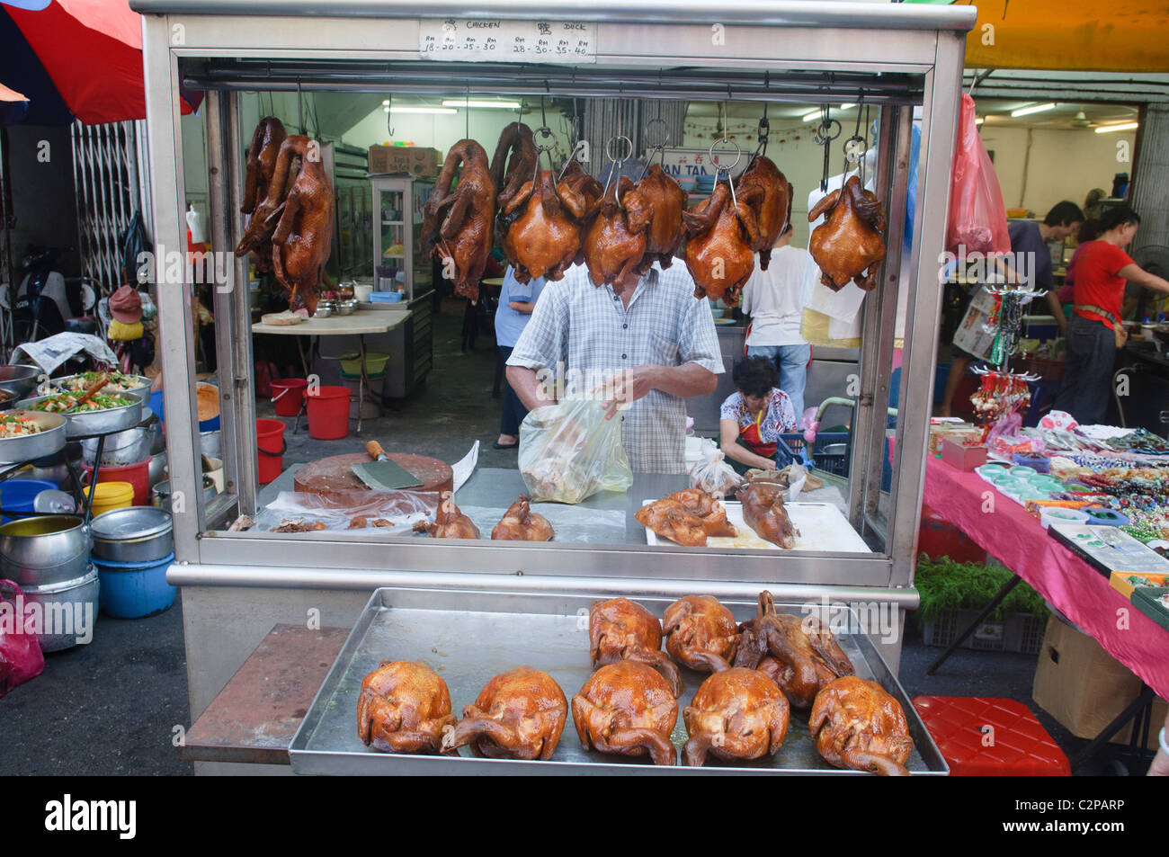 Anatra per vendita in Chinatown di Penang, Malaysia Foto Stock