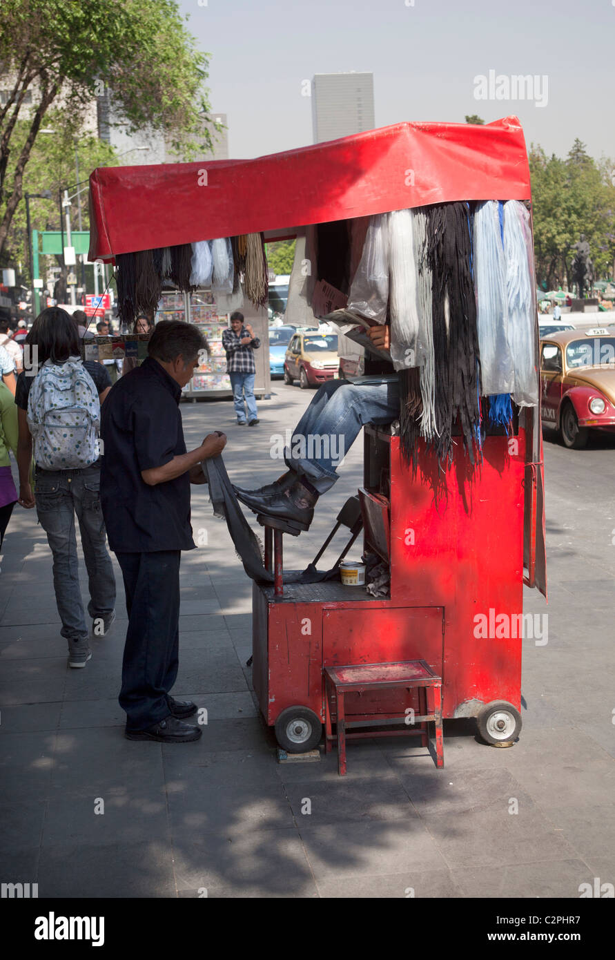 Servizio di lustro del pattino Città Del Messico Foto Stock