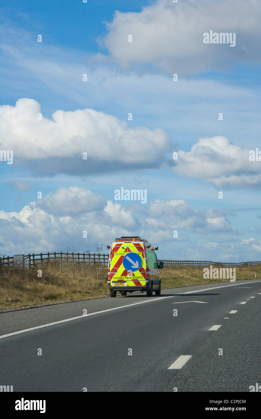 Autostrada van manutenzione sull'autostrada M4, England, Regno Unito Foto Stock