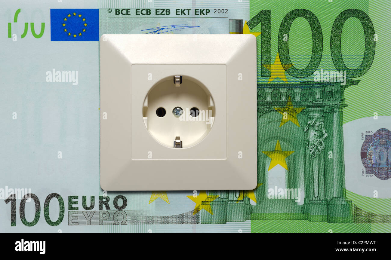 Energia elettrica i costi Foto Stock