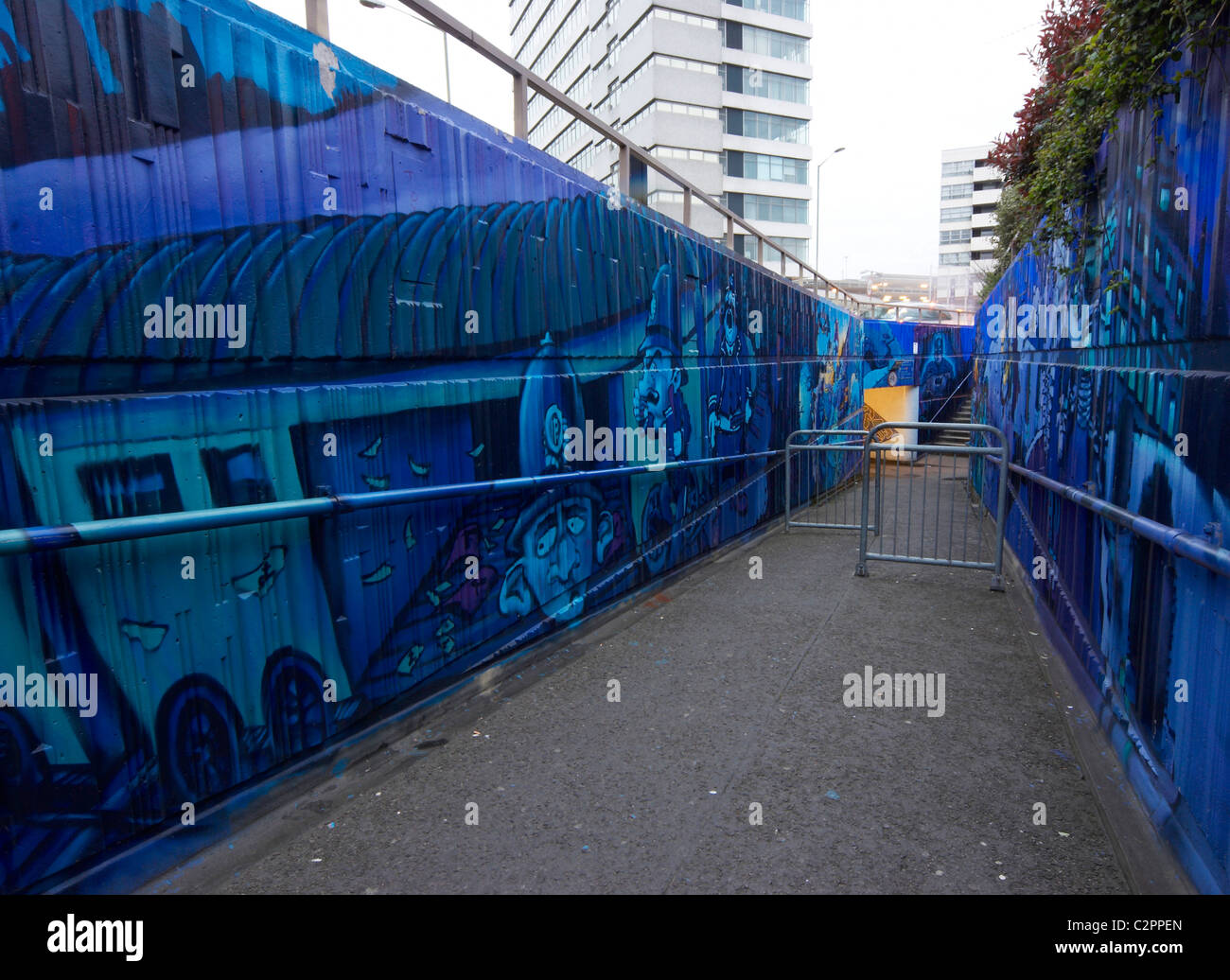 Sutton Subway Graffiti Foto Stock