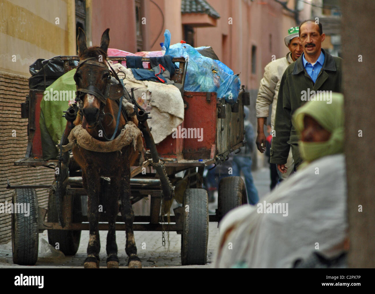 Marrakech scene di strada Foto Stock