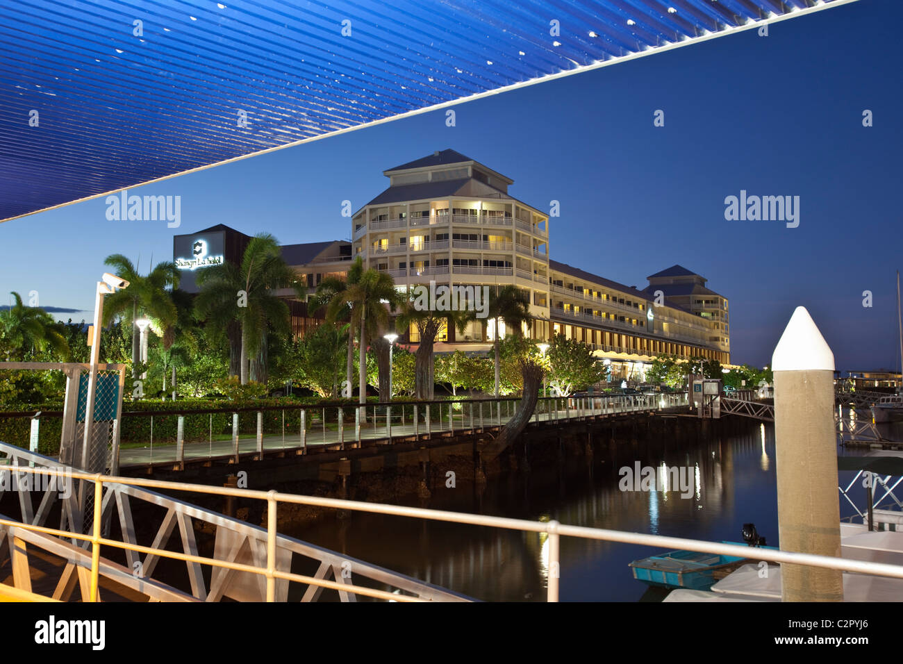 L'hotel Shangri-La a Marlin Marina. Cairns, Queensland, Australia Foto Stock
