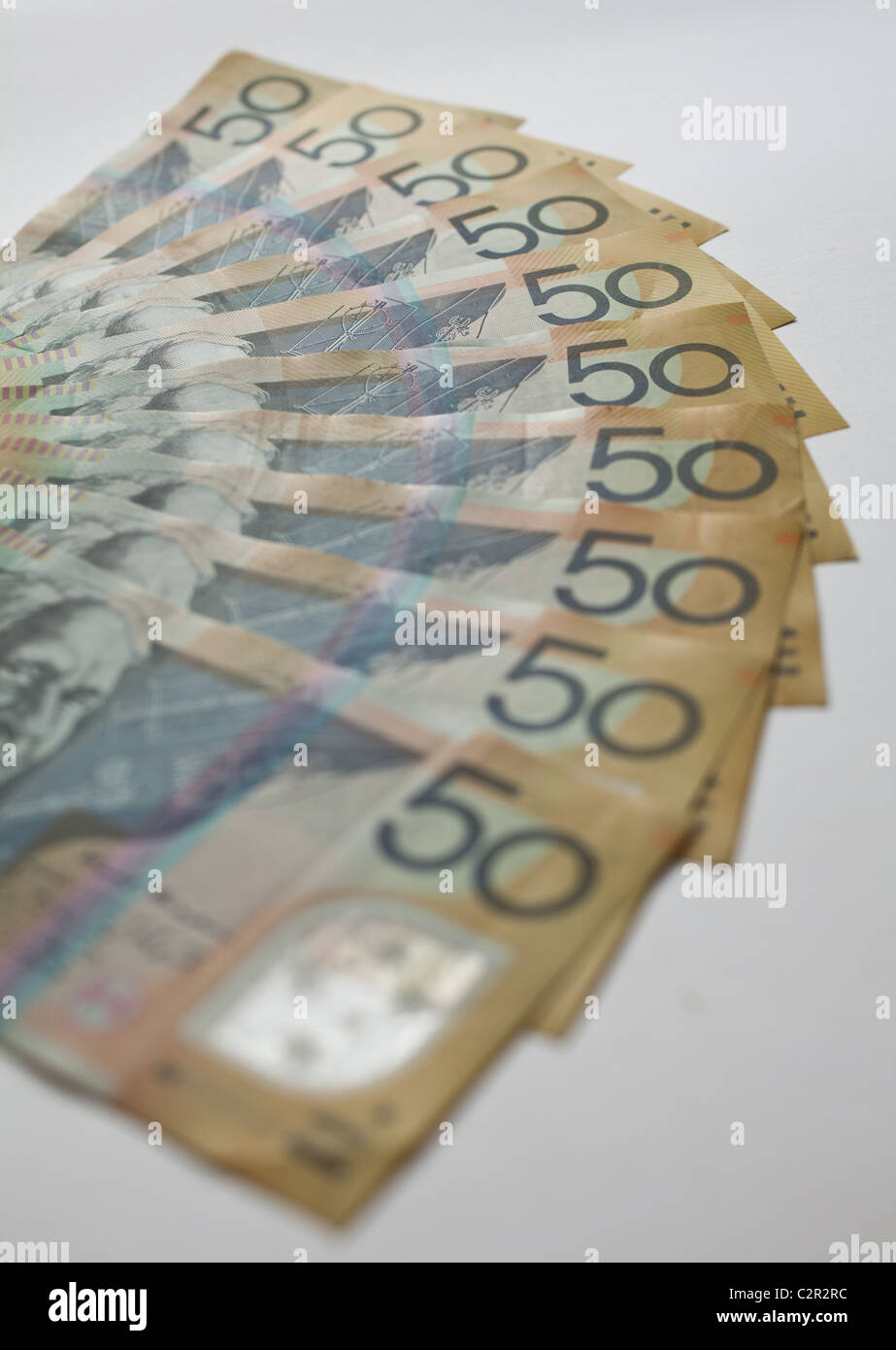 Australian $50 dollar notes Foto Stock