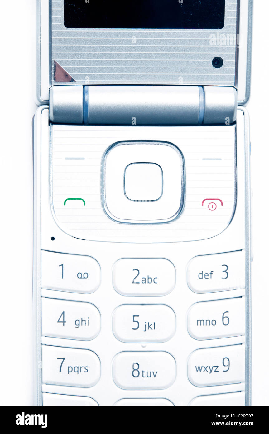 Cellulare tastiera close up Foto Stock
