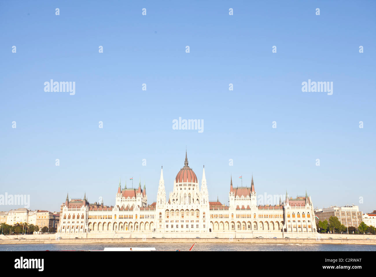 Gli edifici del parlamento a Budapest Foto Stock