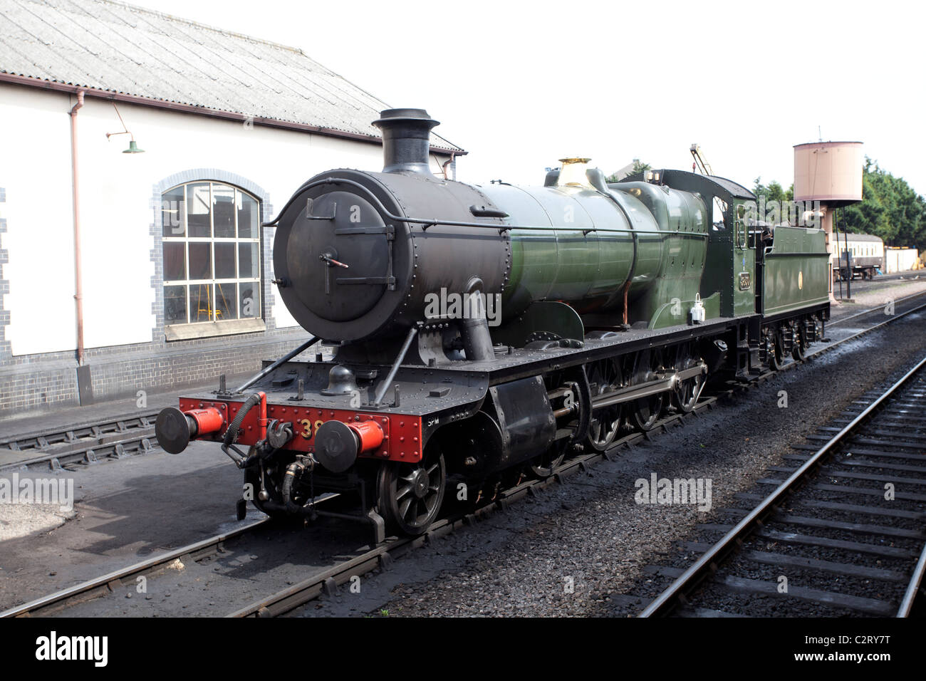 Locomotive a vapore presso il West Somerset Railway in Minehead Foto Stock