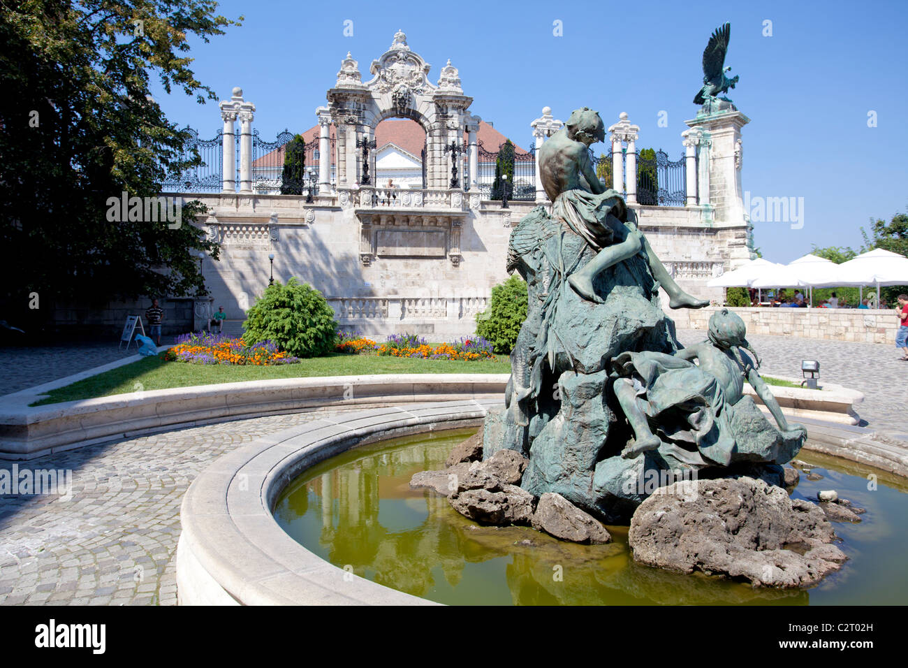 Il castello di Buda a Budapest Foto Stock