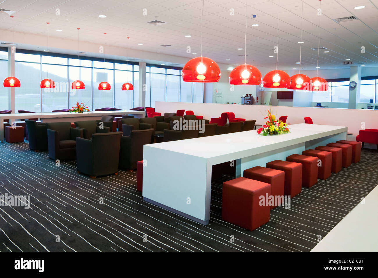 Qantas Club Lounge a Cairns e dall'Aeroporto Nazionale. Cairns, Queensland, Australia Foto Stock