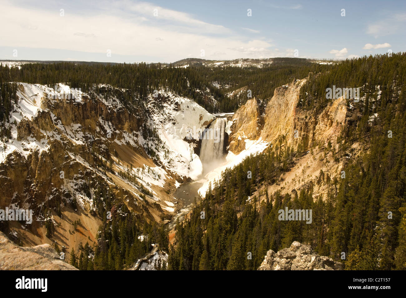 Le cascate Inferiori di Yellowstone River, Yellowstone Nat'l parco, Wy Foto Stock