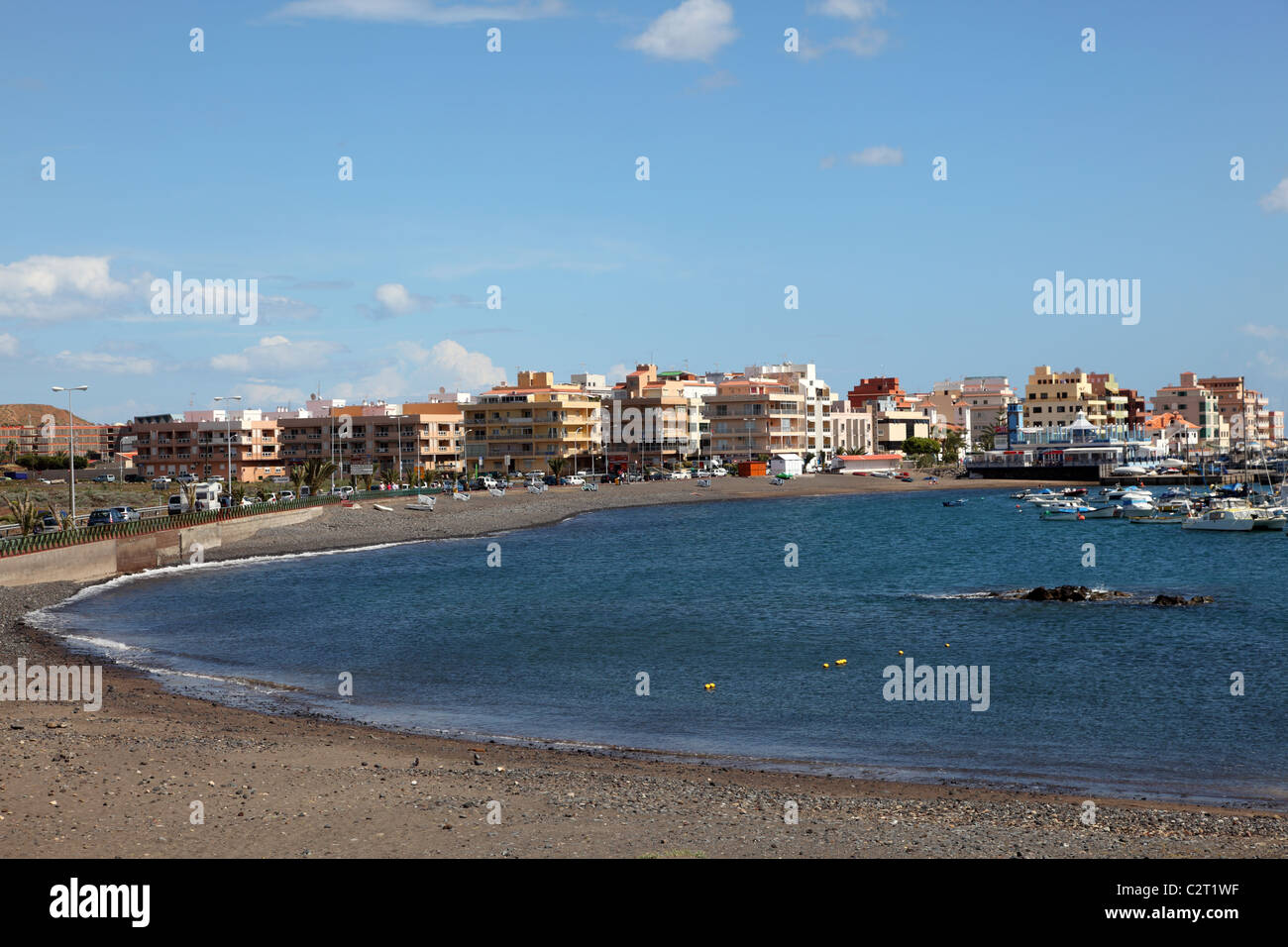 Spiaggia di Las Galletas, Isola Canarie Tenerife, Spagna Foto Stock