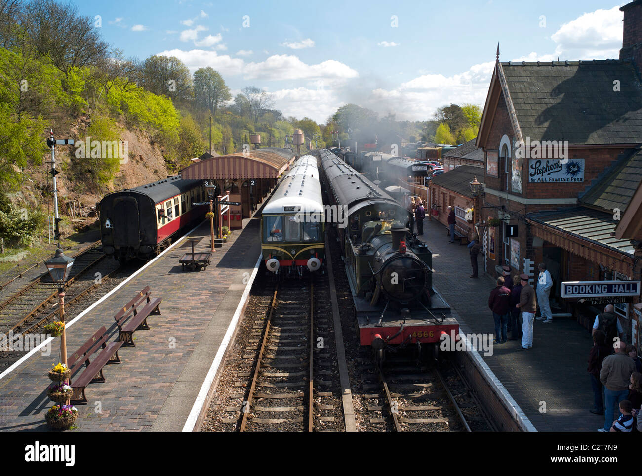 Bewdley stazione ferroviaria nello Shropshire, Regno Unito Foto Stock