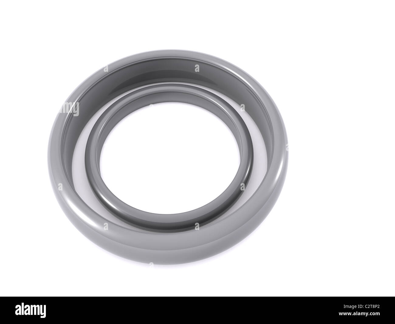 Due anelli. 3D wedding Foto Stock