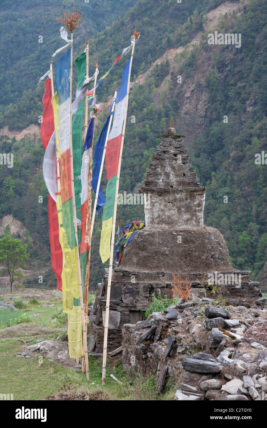 Vecchio stupa Foto Stock