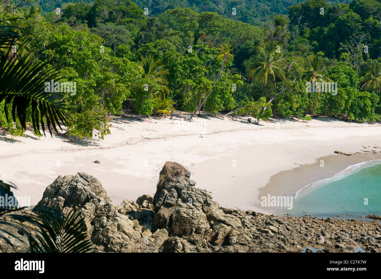 La spiaggia incontaminata a Manuel Antonio National Park, Puntarenas Provincia, Costa Rica Foto Stock