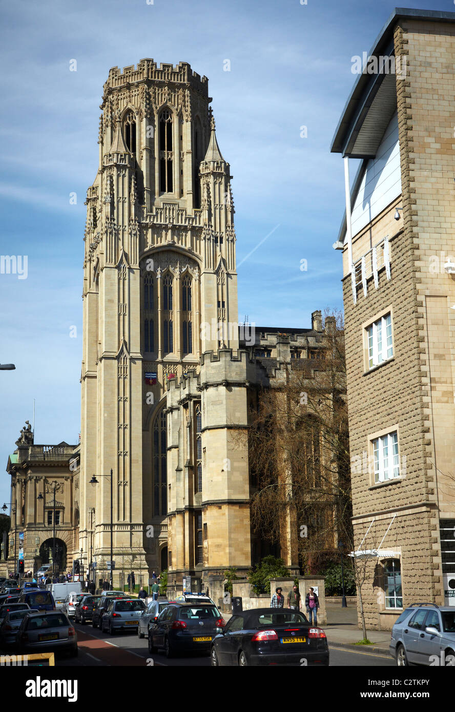 L'Università di Bristol Wills Memorial Building, Bristol City Centre Foto Stock