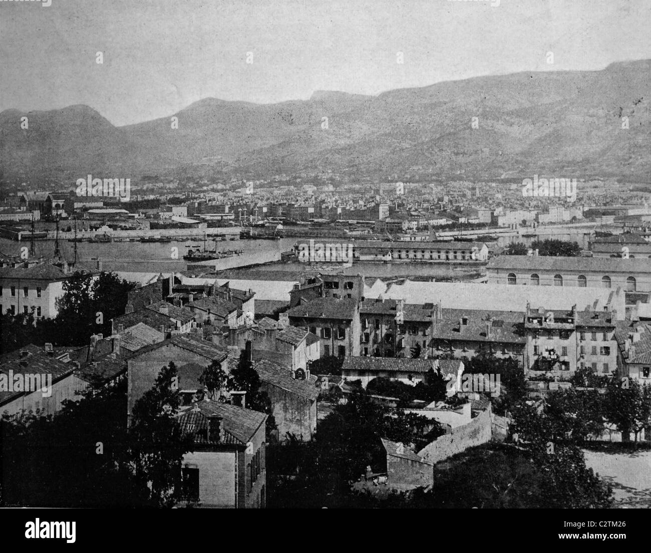Autotype precoce di Tolone, Francia, foto storiche, 1884 Foto Stock