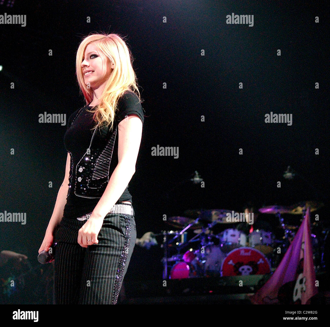 Avril Lavigne esegue in concerto all'Heineken Music Hall e Amsterdam Paesi Bassi - 20.06.08 Foto Stock