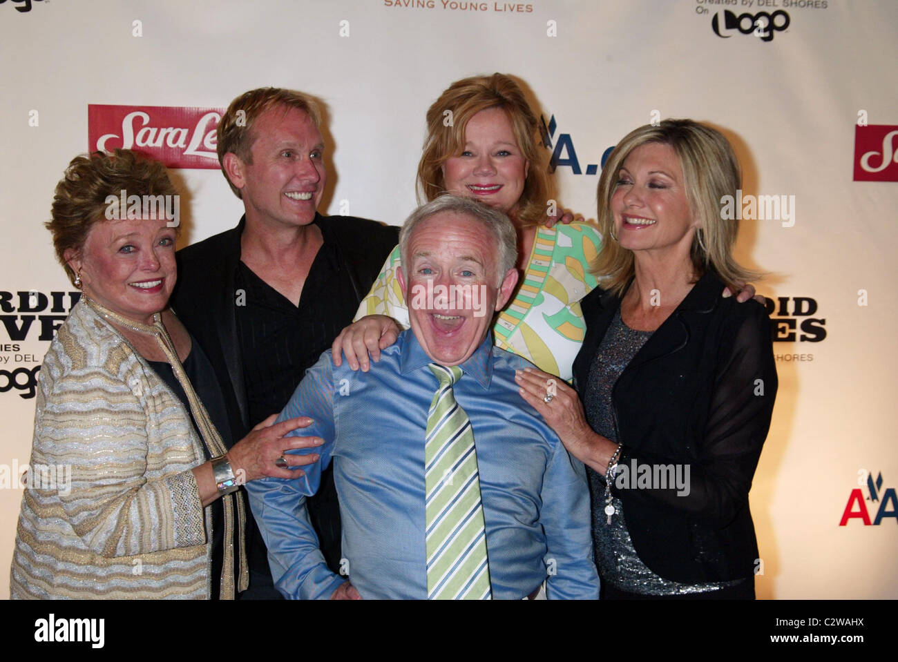 Rue McClanahan, del rive,Caroline Rhea, Olivia Newton-John e Leslie Jordan Premiere mondiale di 'Sordid vita: la serie 'A Foto Stock