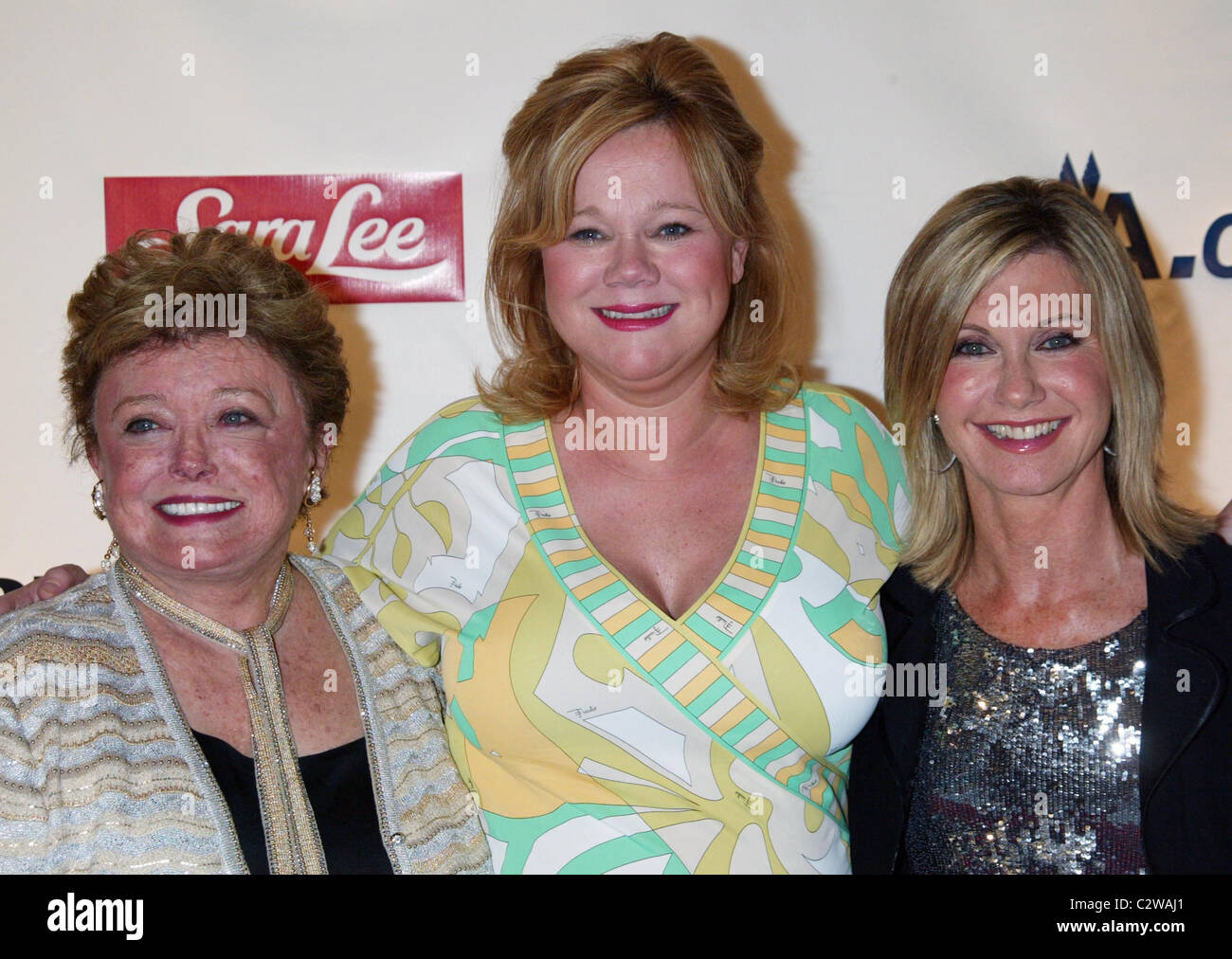 Rue McClanahan, Caroline Rhea e Olivia Newton-John Premiere mondiale di 'Sordid vita: la serie" presso il New World Stages nuovo Foto Stock