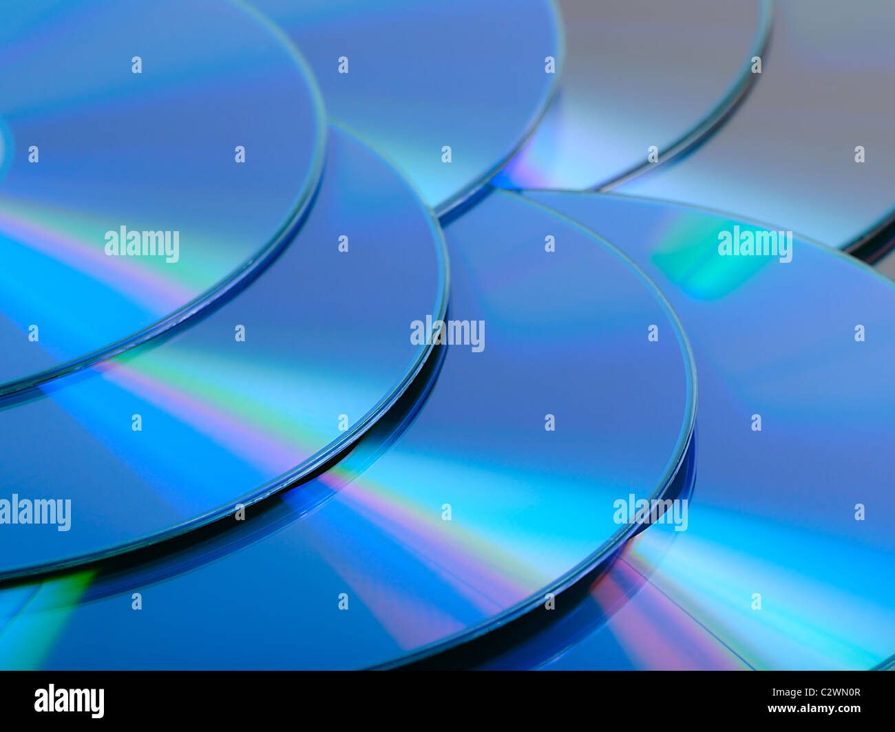 Cd DVD Blu-ray disk astratta. Primo piano Foto Stock