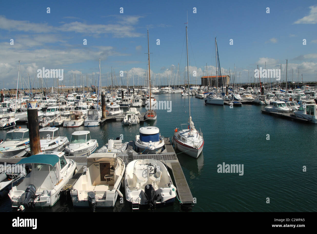 Porto Turistico di l'Herbaudière sull'isola atlantica francese Noirmoutier Foto Stock