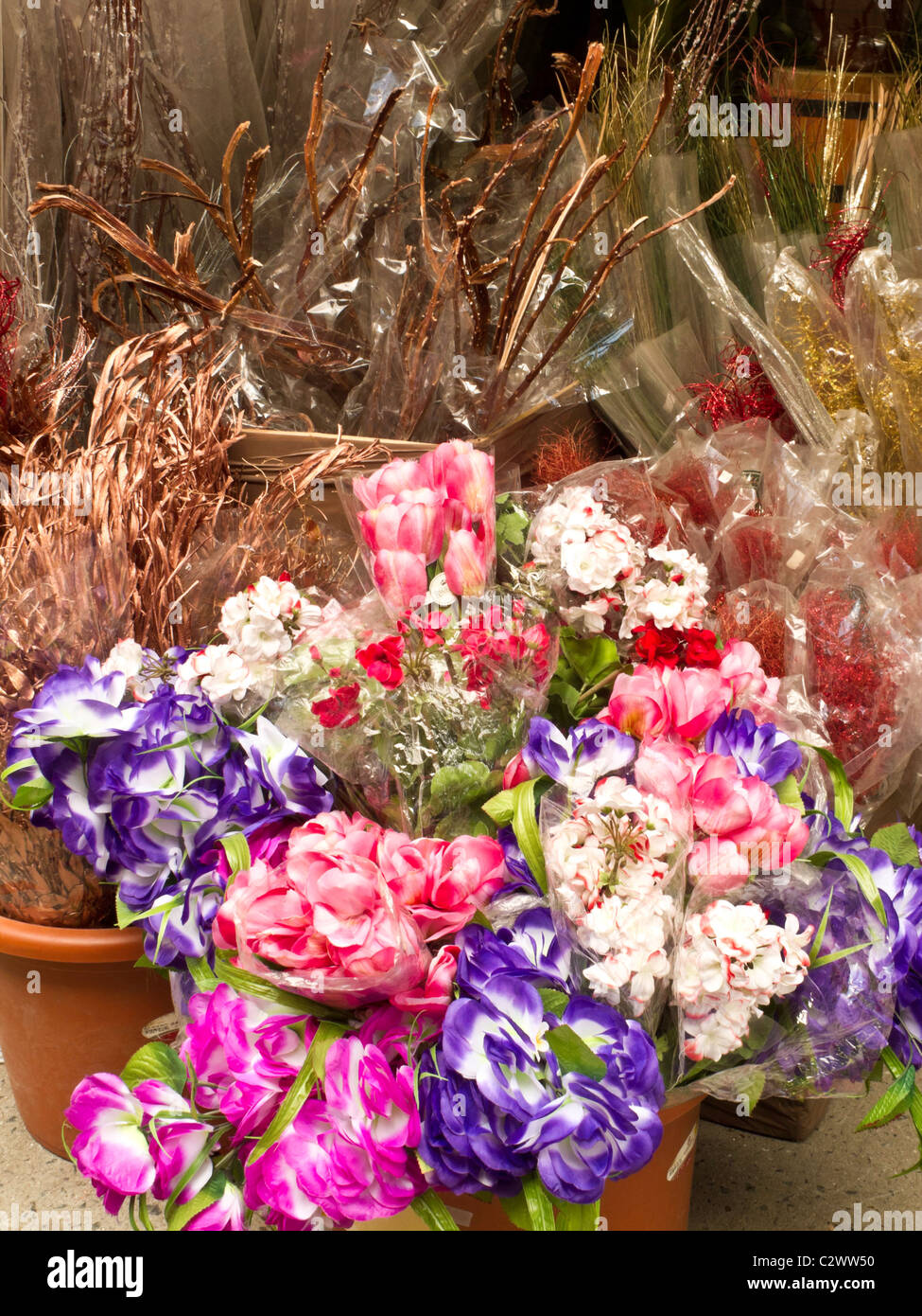 Flower District, W 28th Street, New York Foto Stock