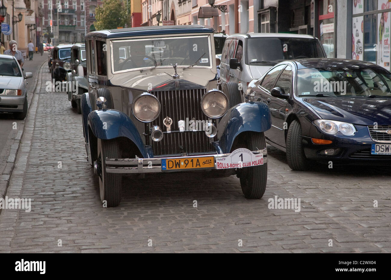 1933 Rolls-Royce Phantom II Hooper arrivando a Rolls-Royce e Bentley riunione del Club in Świdnica, Bassa Slesia, Polonia Foto Stock