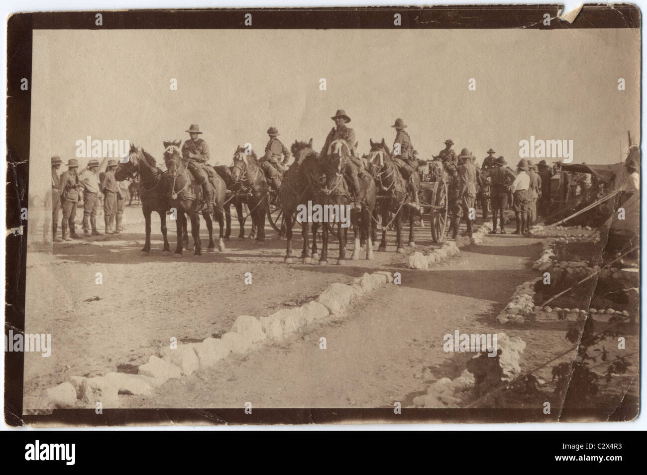 La Prima guerra mondiale i soldati australiani Light Horse 6 Foto Stock