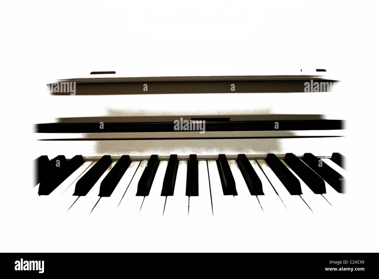 Il pianoforte bianco. Foto Stock